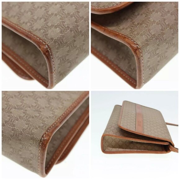 CELINE Macadam Canvas Shoulder Bag PVC Beige Auth bs18041 - Picture 14 of 16